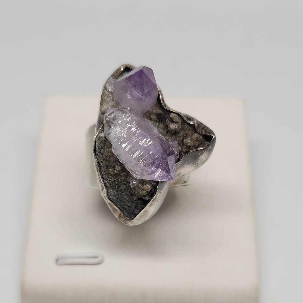 Vera Cruz Amethyst Sterling Ring OOAK